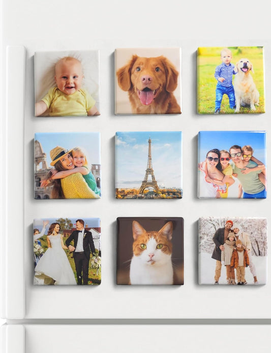 Set of 9 Custom Photo Magnets
