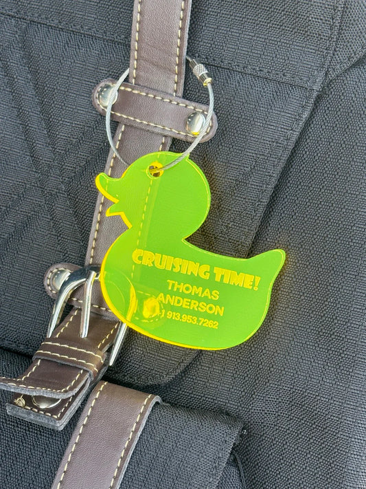 Cruising Time! Personalized Luggage/Bag Tag - Yellow Duck