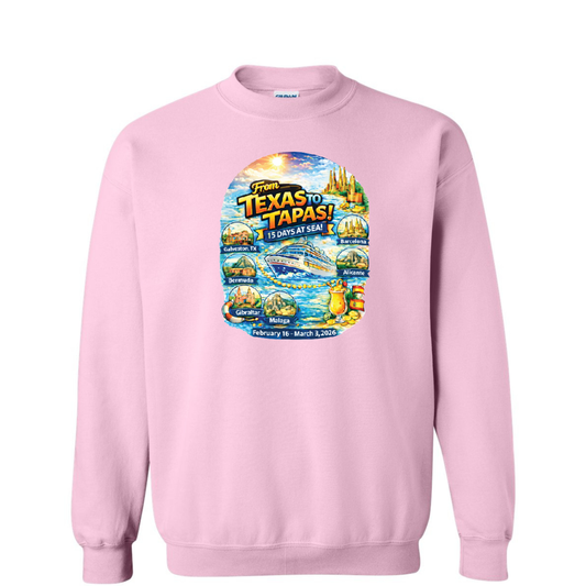 From Texas To Tapas - Carnival Dream Galveston, TX to Barcelona, Transatlantic February 16 - March 3, 2026 Cruise HeavyBlend Sweatshirt