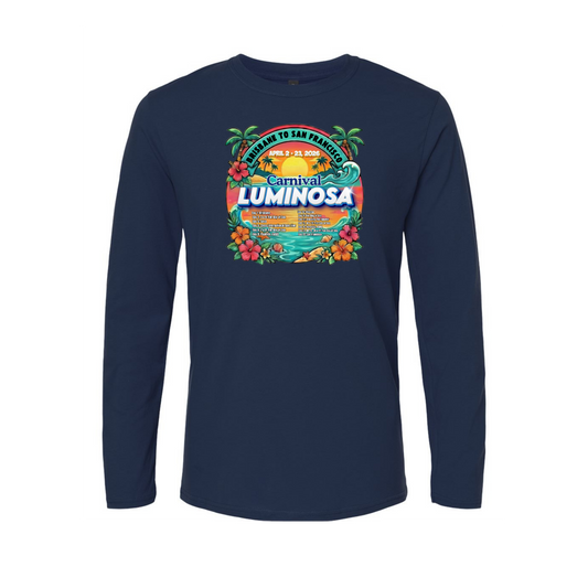 Carnival Luminosa Brisbane to San Francisco Transpacific April 2 - 23, 2026 Cruise Ringspun Cotton Long Sleeve T-Shirt